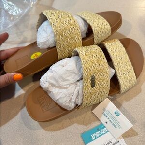 Reef Women’s Tan Braided Slide Sandals